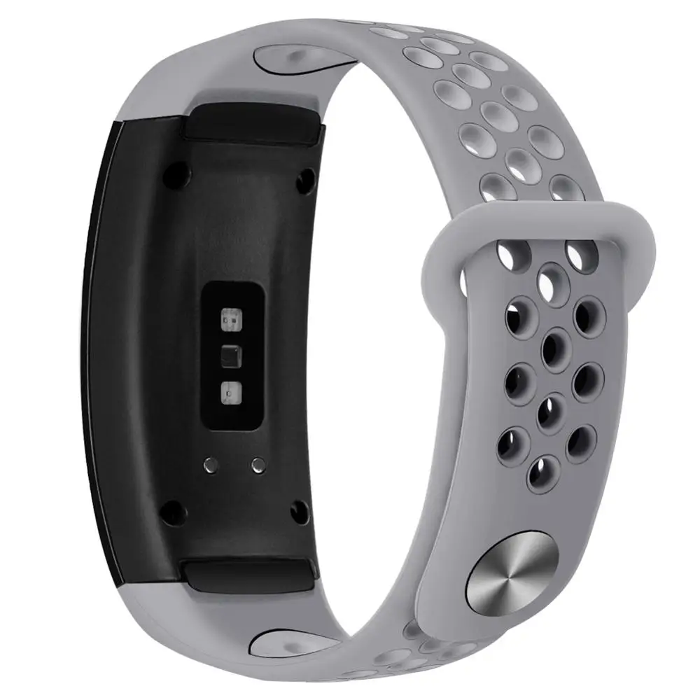 grey Hangrui сменный Браслет для samsung gear Fit 2 Pro ремешок роскошный силиконовый ремешок для samsung Fit2 Anti ремень анти-потеря - Цвет: grey