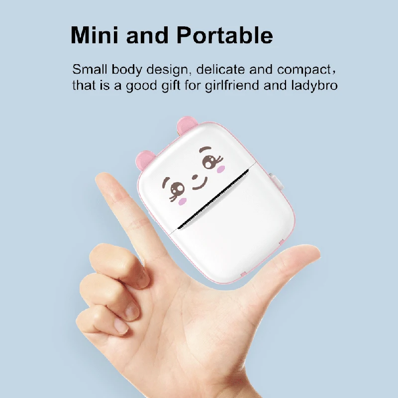 Портативный мини-термопринтер с Bluetooth мобильный фотопринтер карманный