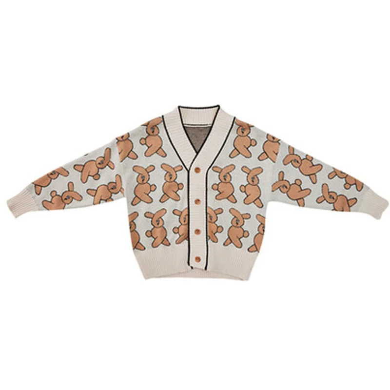 

2021 Spring Model LD Same Model Children's Blue Puppy Knit Cardigan Vest Ruffled Vest Knitted Skirt