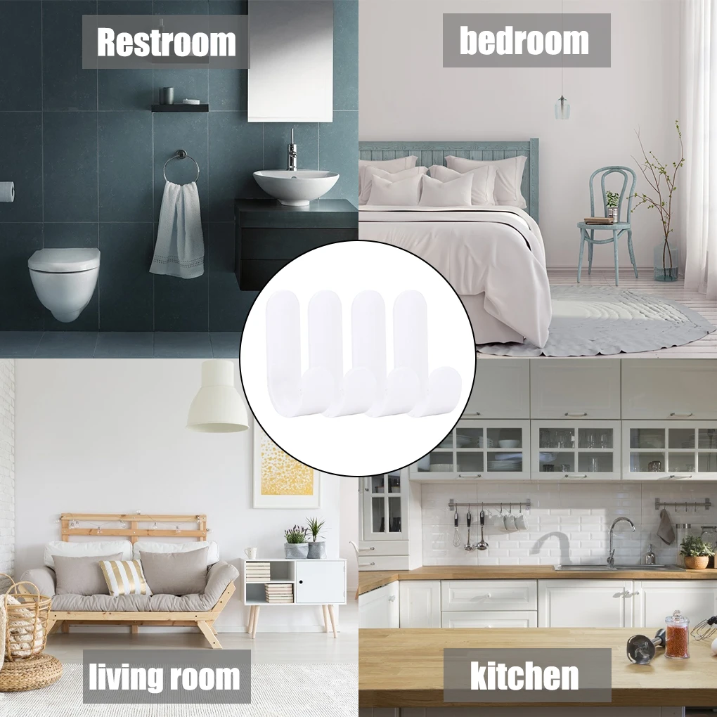 Крючки для полотенец пластиковые дверные вешалки самоклеящиеся настенные