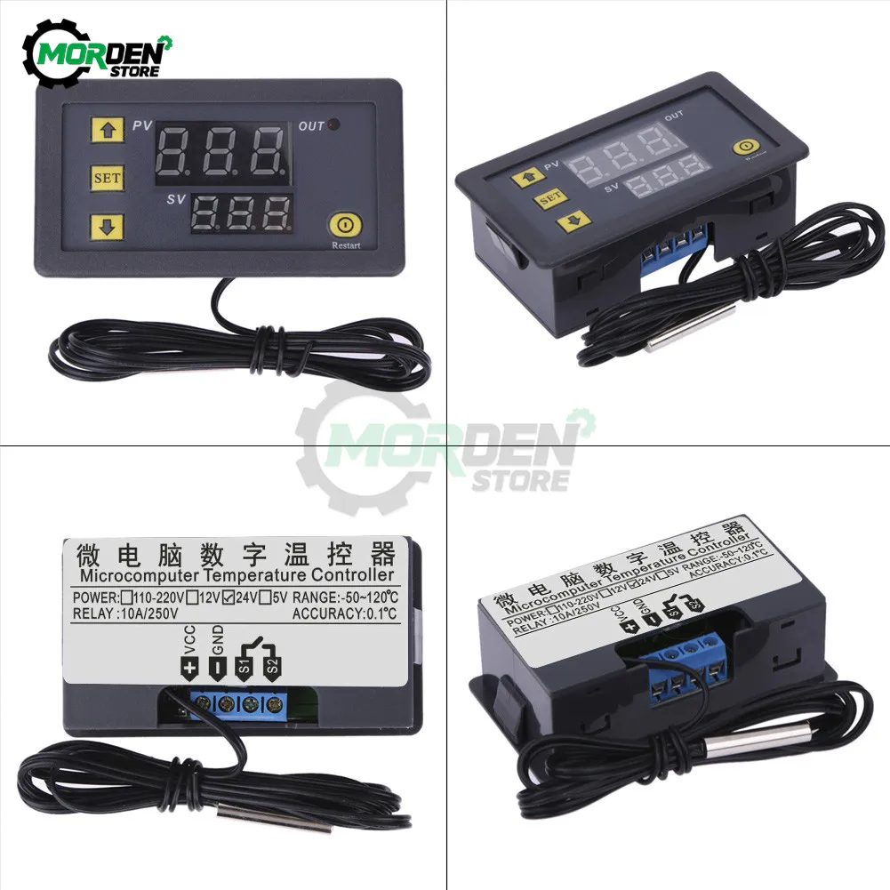 Цифровой температурный контроллер термостат W3230 W3231 DC 12V 24V AC110V 220V светодиодный