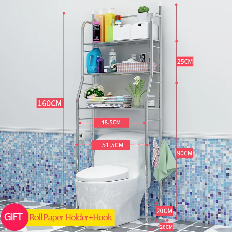 toilet seat 3 layers Полки над стойкой стиральная машина Туалет багаж Batnroom экономии пространства Органайзер из нержавеющей стали - Цвет: toilet seat 3 layers