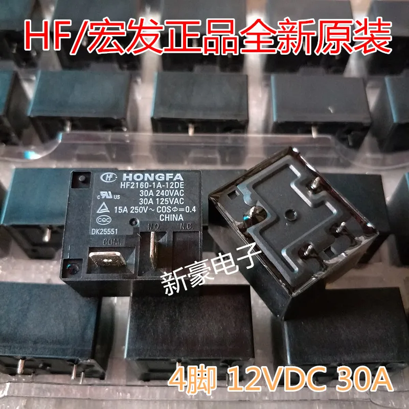 

2 шт./лот Новый и оригинальный HF2160-1A-12DE 12VDC 30A 4PIN нормально открытый