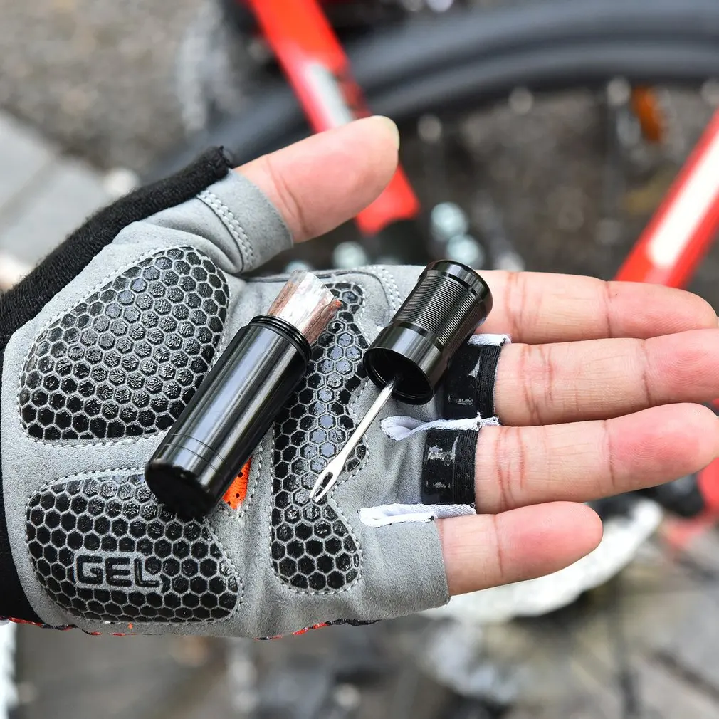 

Bicycle Tubeless Tire Repair Tool Tyre Drill Puncture for Urgent Glue Free Service Repair Tool Kit Optional 5PCS Rubber Stripes