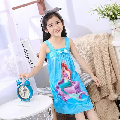 Детская одежда для сна Летняя модная Пижамы девочек Милое платье принцессы