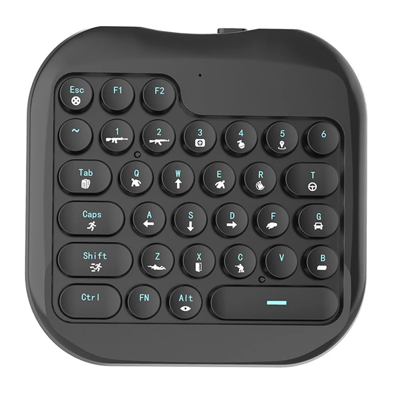 Беспроводная клавиатура Keybord эргономичная многоцветная с подсветкой одной рукой