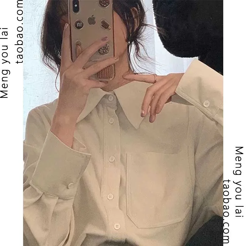 

Женская шифоновая рубашка в стиле ретро с длинным рукавом