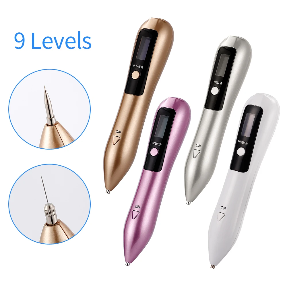 

9 level LCD Plasma Pen Laser Mole Removal Skin Corn Freckle Tag Nevus Dark Age Sweep Spot Tattoo Remover Electric Machine