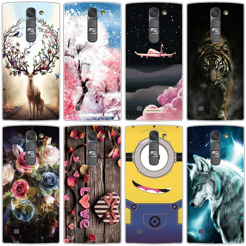 Чехол-накладка для LG Magna G4c H522Y H502f H500F H525N цветочный узор Корона башня Мягкий ТПУ