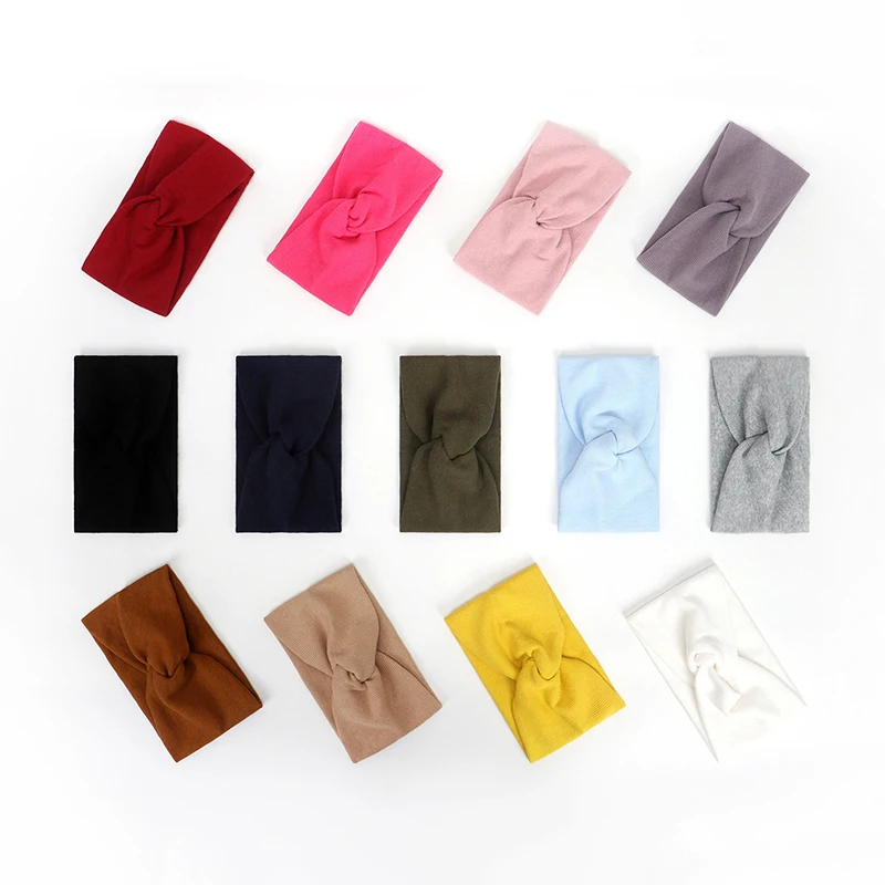 

Spring Summer Baby Headband Girls Turban Twisted Knotted Soft Elastic Baby Girl Headbands Hair Accessories Kids Headwrap