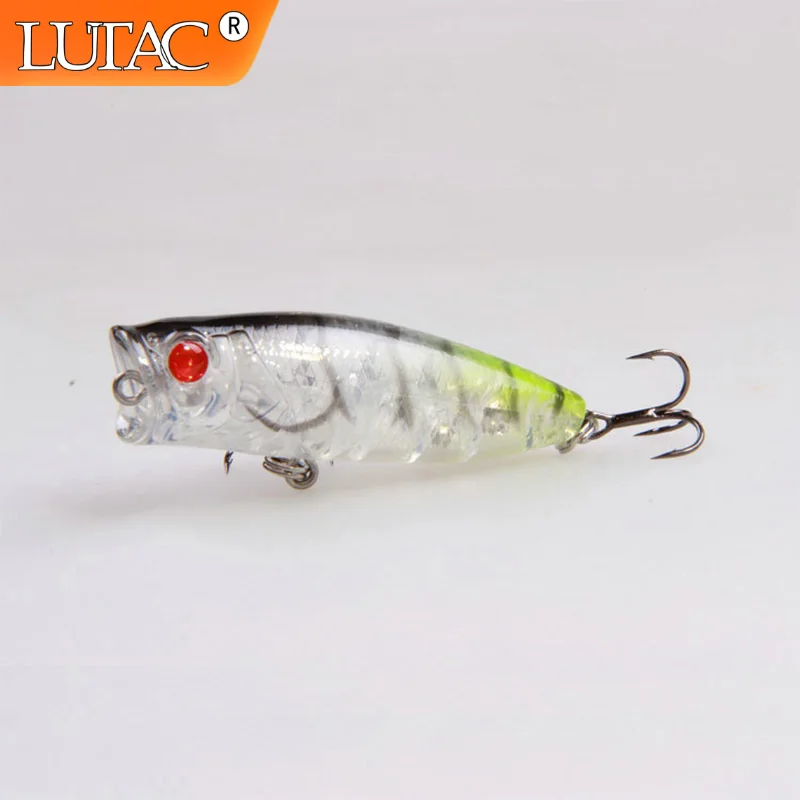 

Lutac Popper Fishing Lures Pesca BKK Hooks Hard Artificial Wobblers Laser Tackle Baits