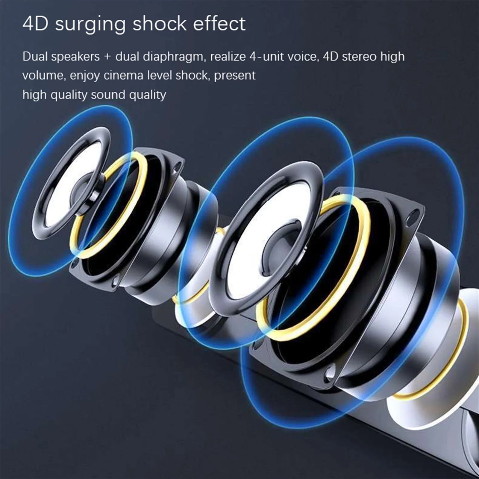 Длинный настольный компьютер Bluetooth динамик зеркальный будильник портативный