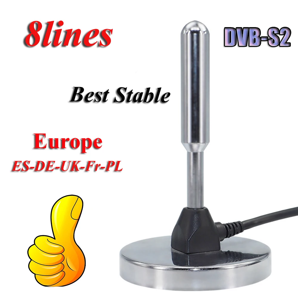 

2021 DVB S2 стабильный кабель Cline HD TV 8 линий кабель mi DVB-S2 V7 V8 V9 Nova Europe стабильный 8 линий