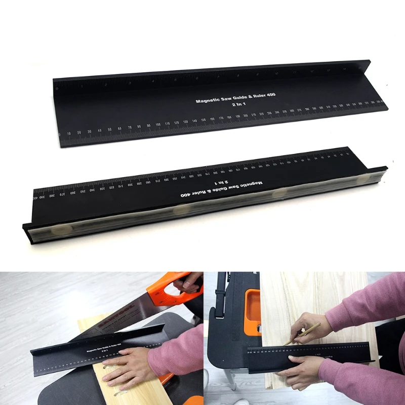 

Multifunctional Protective Ruler Aluminum Alloy Marking Triangle Measurement for Carpenter Safe Cutting