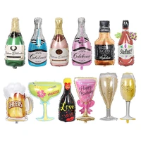 1pcs helium balloons champagne bottle balloon beer cup balloons wedding birthday party decor festival party decorations
