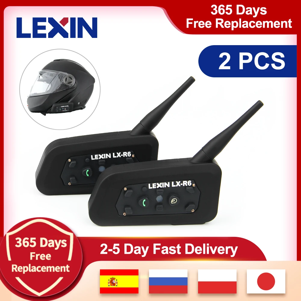 Lexin LX R6 мотоцикл Bluetooth домофон водонепроницаемый 6 всадников шлем гарнитура