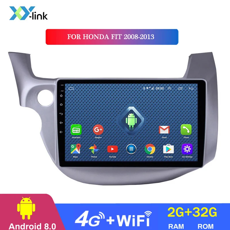4 CORES 2G RAM Android 8,1 автомобильный dvd gps мультимедийный плеер 10 дюймов для Honda FIT 2008-2013 автомобильный dvd Навигатор Радио Видео Аудио плеер - Цвет: 4 CORES 2G RAM