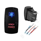 Автомобильная лодочная лебедка клавишный выключатель питания 5P SPST, лазерные синие и красные светодиоды вкл-выкл для автомобиля, лодки, мотоцикла, мотовездеходов, прицепов UTVs Side-by-Side