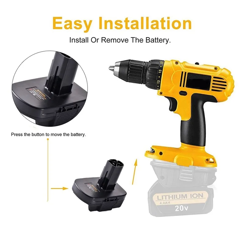 

BPS18GL Convert Adapter 20V Lithium To 19.2V Nickel Battery Adapters Power Tool Batteries For Black&Decker