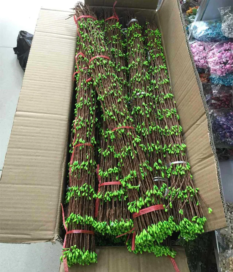 65 см Искусственный Пип Берри стебли мини бусина железная проволока ветка цветок