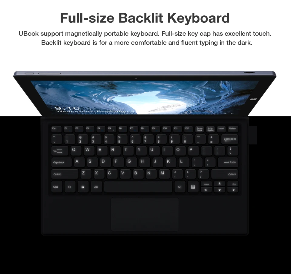 CHUWI UBook 11,6 дюймов Intel N4100 Windows 10 планшетный ПК 1920*1280 двухъядерный процессор 8 Гб ram 256 ГБ SSD планшеты