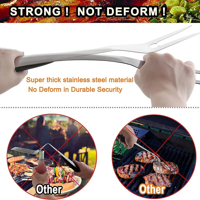 

27Pcs Stainless Steel Barbecue Tools Kit Camping Outdoor Cooking Tools Barbecue Grill Utensil Accessories Kit