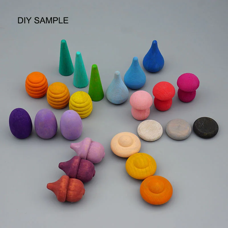 DIY рукоделие художественное творчество деревянная упаковка из 35 Бук радужные