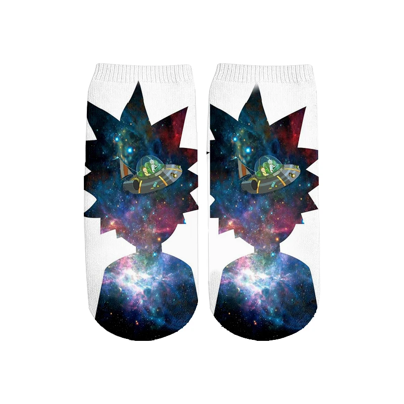 24 Новейшие Rick and Morty 3D печатных мультфильм милые короткие носки для мужчин женщин harajuku корейские носки RS-007 - Цвет: 24