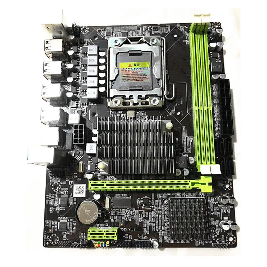 

Материнская плата X58 для настольного ПК LGA1366, интерфейс ЦП DDR3 MSATA V1.6, системная плата X5660 5670, ЦП