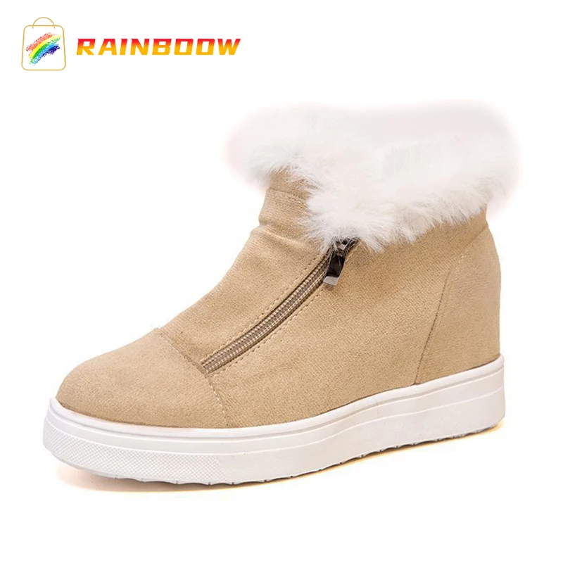 

2022 New Fur And Ankle Boots Women Boots Women Winter Warm Boots Comfortable Plus Velvet Plus Cotton Shoes Botas De Mujer