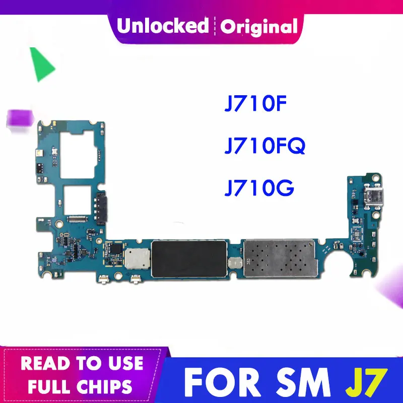 Оригинальная материнская плата для Samsung Galaxy J7 J710F J710FQ J710G с полными ЧИПАМИ
