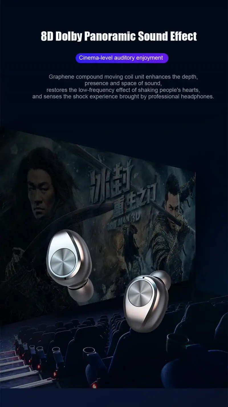 Sport Wireless Earphone Bluetooth V5.0 F9 TWS Wireless Bluetooth Headphone LED Display With 2000mAh Power Bank Headset Earphone