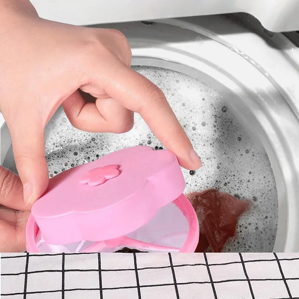 Удаление волос Ловец сетка фильтра очистка шары сумка грязной волокна для сбора