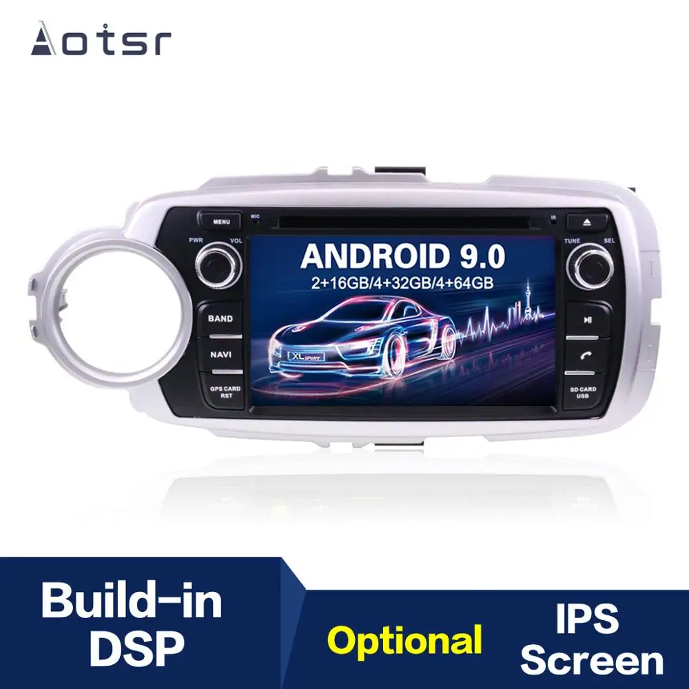 7 ″ Android 9 0 IPS автомобильный DVD GPS навигатор Автомобильный Радио плеер для TOYOTA Yaris 2012