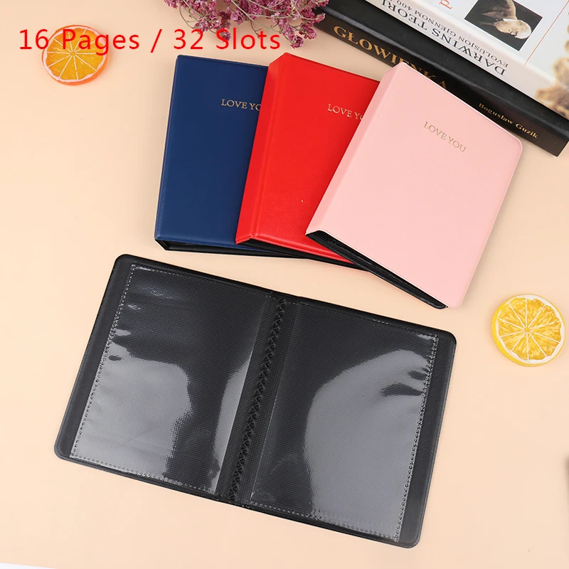 16Pages/32 Slots 3D Nail Sticker Water Decal Collection Albums Storage Holder Showing Book Art Tools |