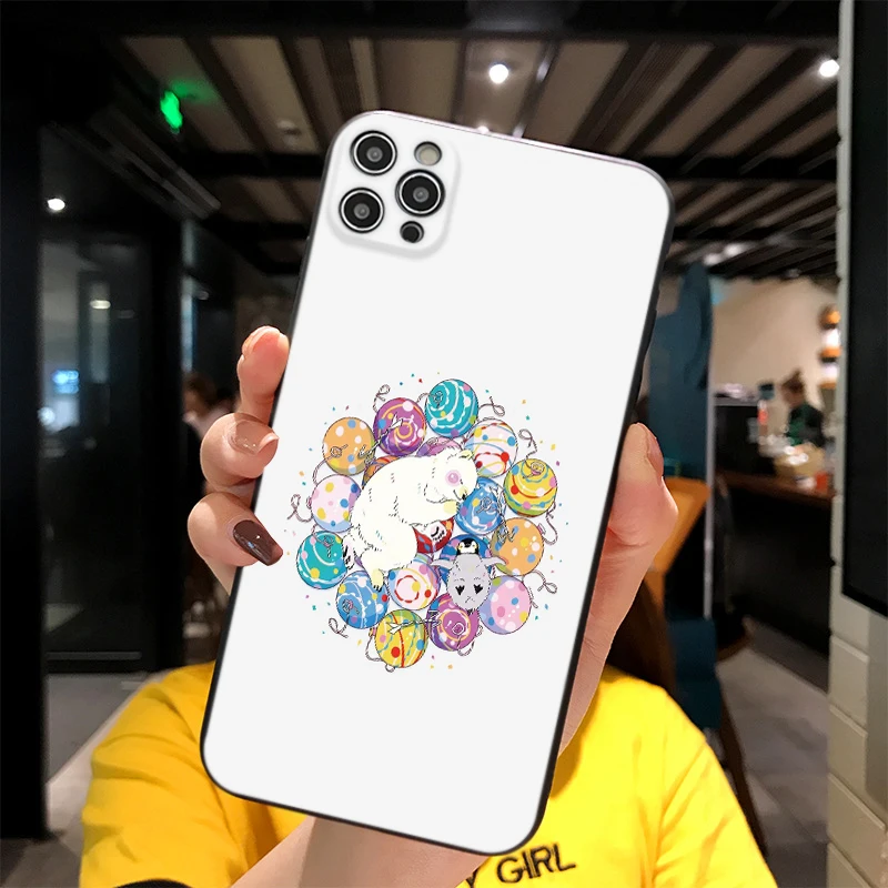 

For iPhone Sweet Bear Cartoons Print Soft Matt Apple Case 6 7 8 11 12 Plus Pro X XR MAX 2021 Cover
