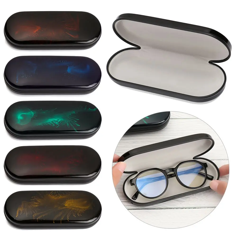 Fashion Women Men Bright Baking Paint Eyeglasses Box Hard Protective Shell Spectacle Case Glasses Case