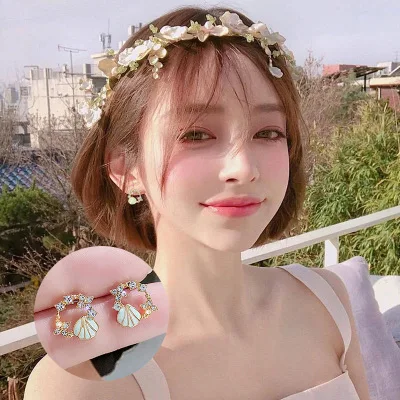 Свежие лепестки в форме уха шпильки темперамент Корея простой личности мода для