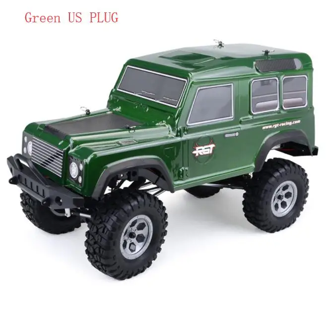 Green US PLUG HSP RGT 136100 монстр грузовик 1/10 2,4 г 4WD гоночный Радиоуправляемый автомобиль водонепроницаемый большой ноги внедорожный грузовик Bluetooth дистанционное управление автомобили игрушки - Цвет: Green US PLUG