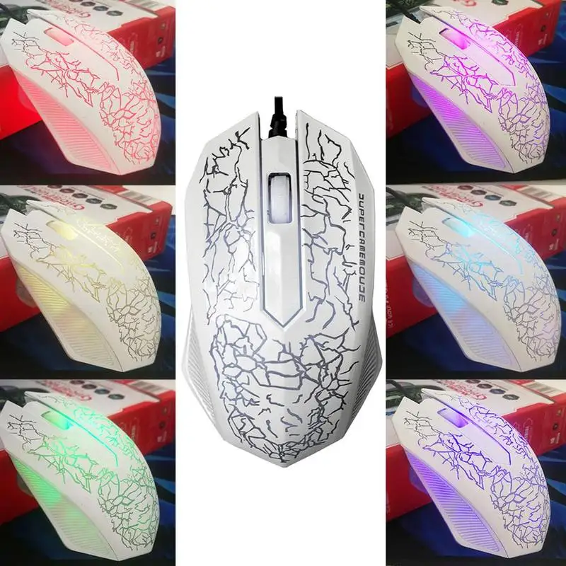 USB Проводная игровая мышь, светодиодный, оптическая, 7 кнопок, профессиональная геймерская компьютерная мышь для настольного компьютера, ноутбука, регулируемая 3D игровая мышь