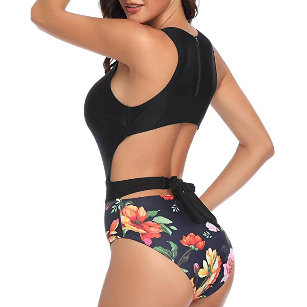 LIVA GIRL женский Одноцветный комплект бикини в горошек с лямкой на шее высокая талия