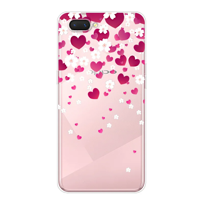 Чехол для Oppo A3S, чехол для Oppo A3S, мягкий мультяшный ТПУ силиконовый чехол для телефона, для Oppo A5 OPPOA5, чехол Realme C1 OPPOA3s, чехол, Fundas - Цвет: Темно-красный