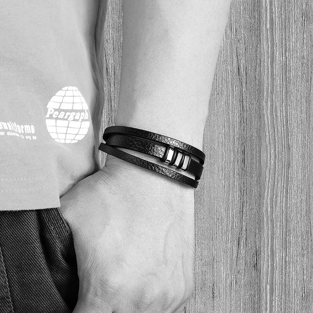 FIREBROS серебряный металлический браслет из нержавеющей стали с магнитной