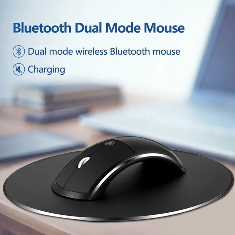 2 4 ГГц и Bluetooth 0 Двухрежимная перезаряжаемая мышь оптическая беспроводная для ПК