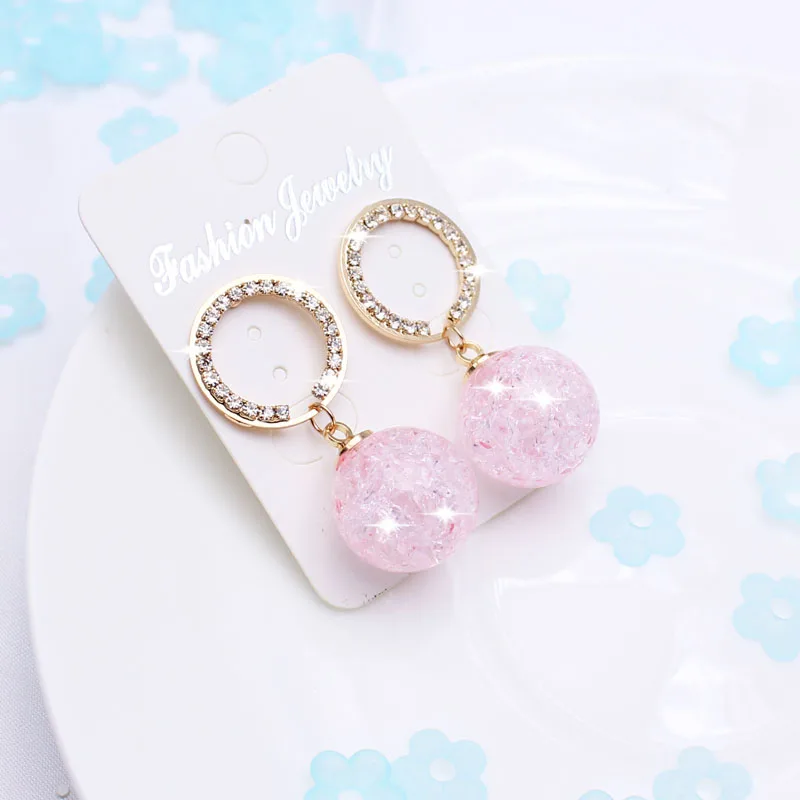 Блестящие боковые новые женские модные брендовые ювелирные изделия акриловые