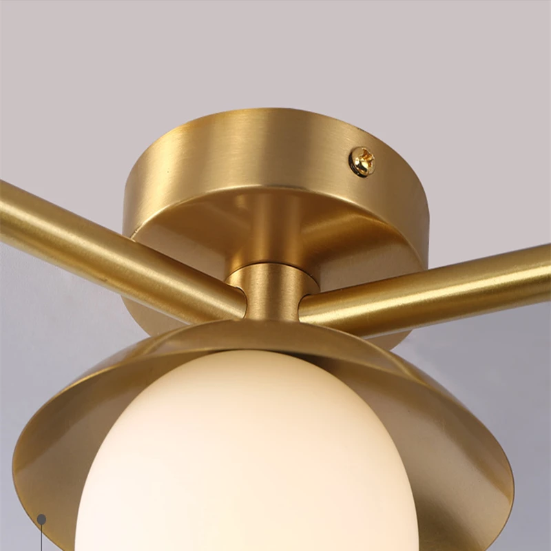 Светодиодный Современный Золотой Круглый с гальваническим покрытием тонкий