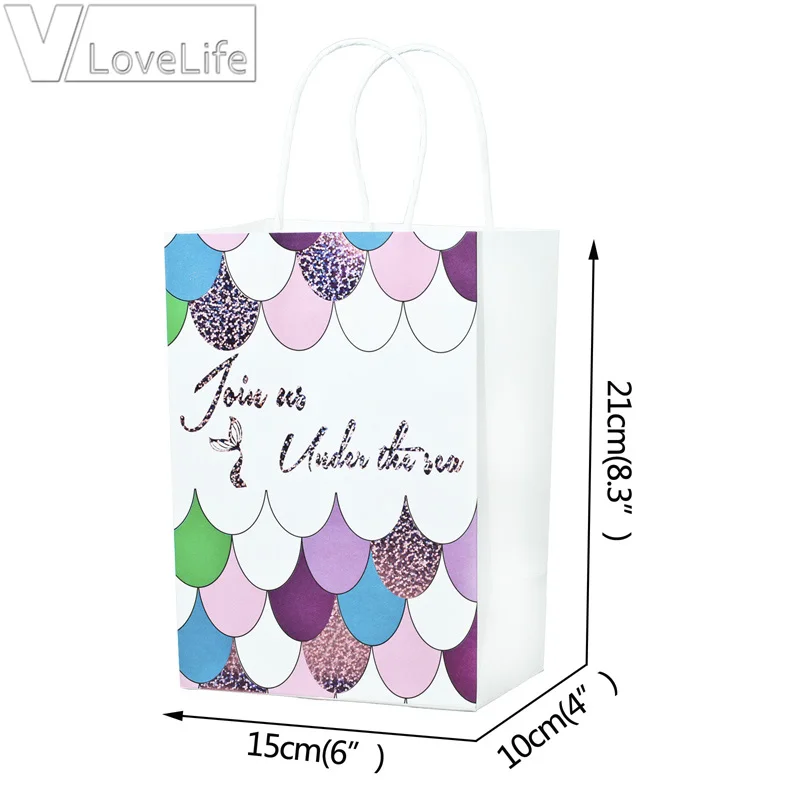 Подарочные сумки русалки предметы для вечеринки сувениры сумка годе с блестками