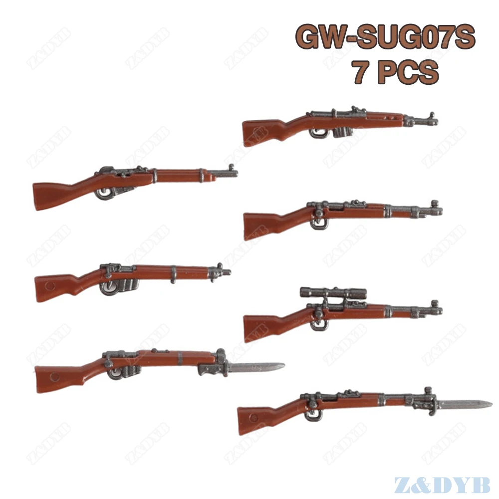 DIY Mosin-Nagant 98K G43 WW2 пистолет MOC детали для военных пистолетов мини-солдат Playmobil
