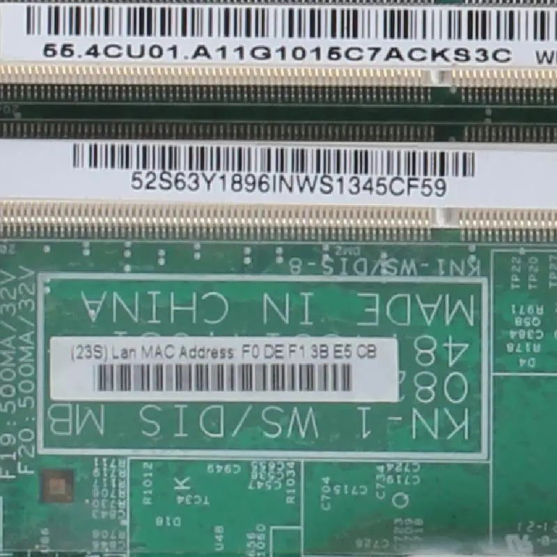 Материнская плата для ноутбука LENOVO Thinkpad W510 08271 3 QM57 N10P GLM A3 DDR3|Материнские платы
