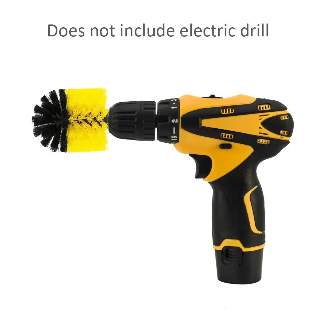 Щетка-скруббер электрическая 3 шт./компл. Набор щеток для дрели пластмассовая